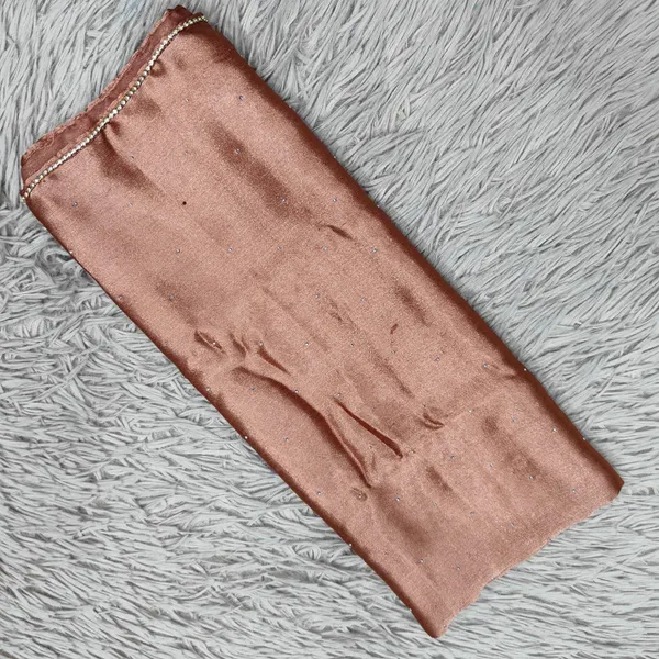 Soft Crushed Satin Hijabs with Stone Border | HJ19
